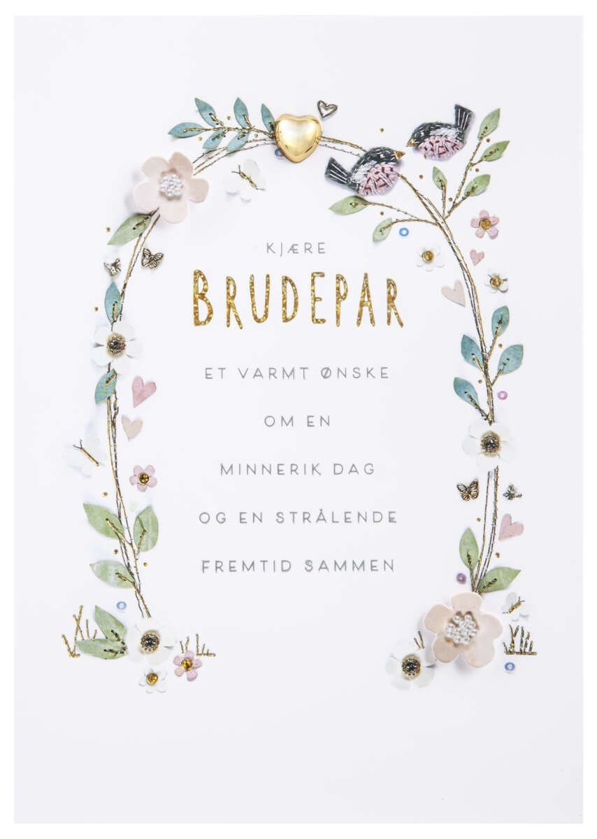 Kort Kjære brudepar