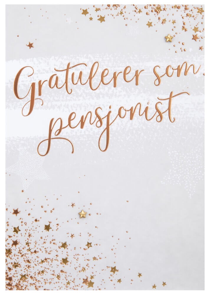 Kort Gratulerer pensjonist