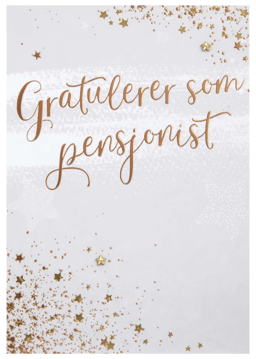 Kort Gratulerer pensjonist