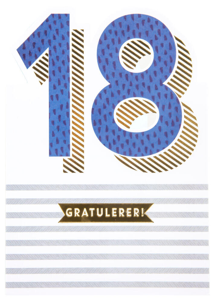 Kort 18 år Gratulerer!