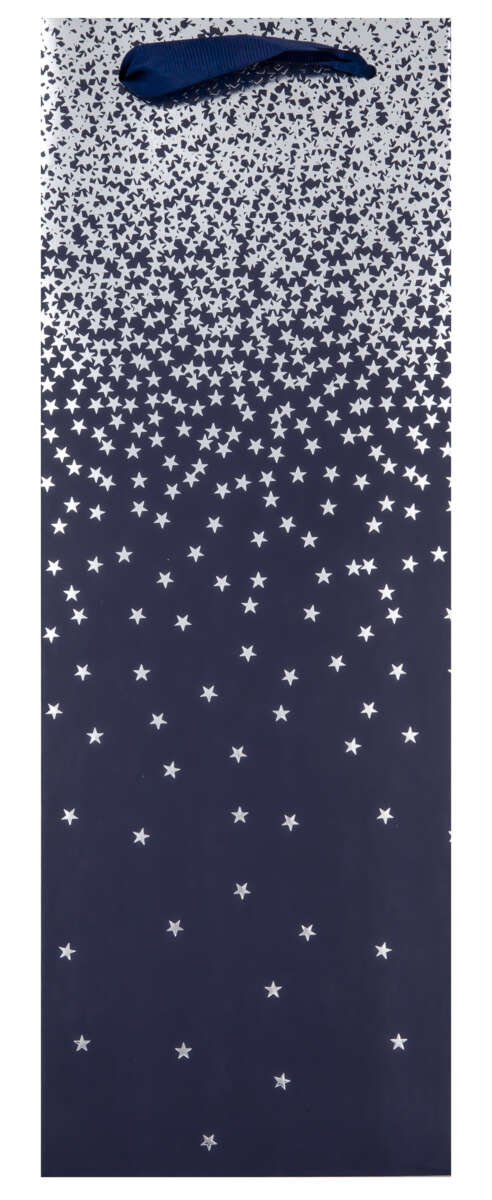 Flaskepose Blå/sølv