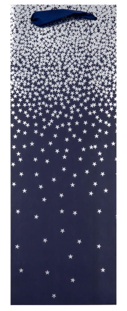 Flaskepose Blå/sølv