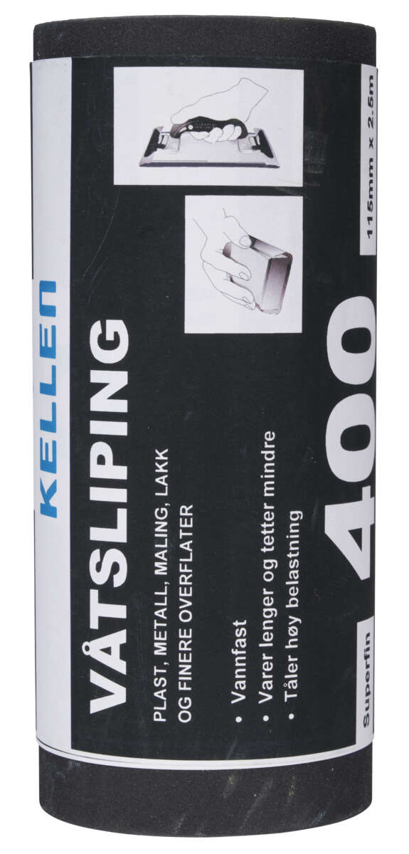 Slipepapir våtslip 115 mm x 2,5 m