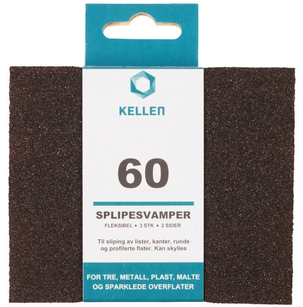 Slipesvamp fleksibel 125 x 97 x 12 mm 3 stk