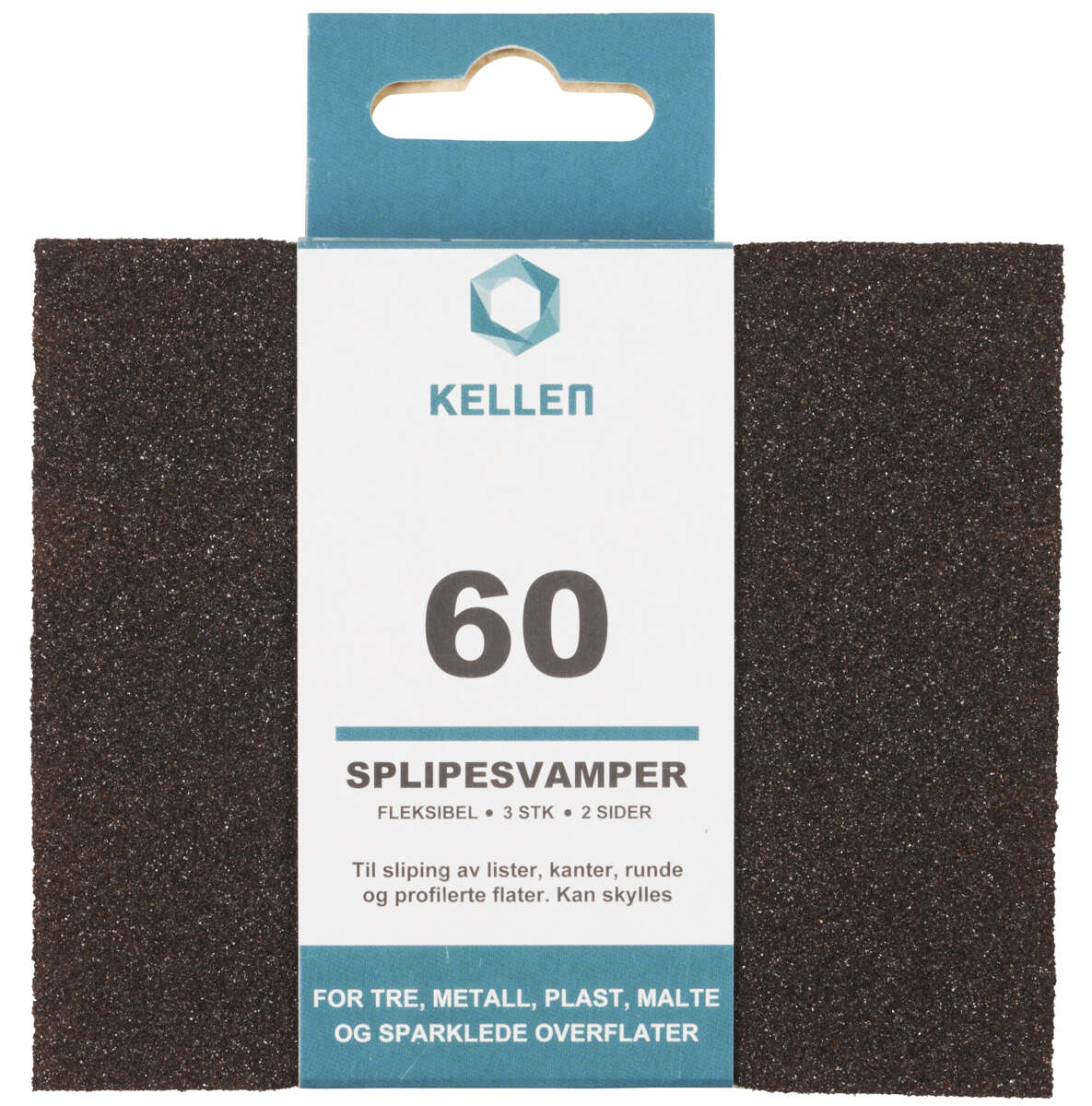 Slipesvamp fleksibel 125 x 97 x 12 mm 3 stk