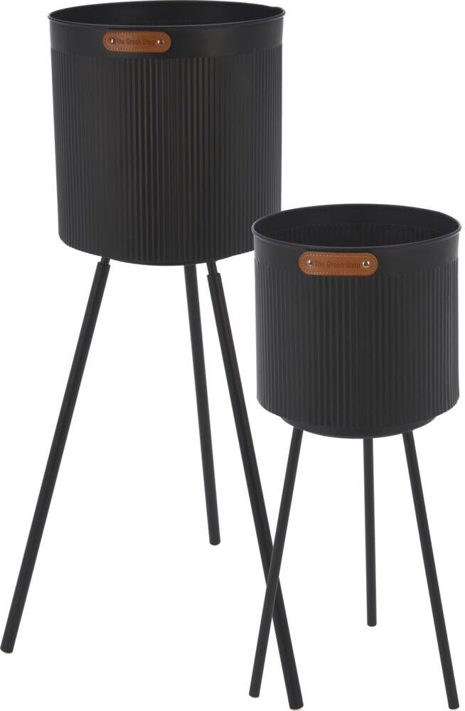 Metall 3 ben potte 2-stk