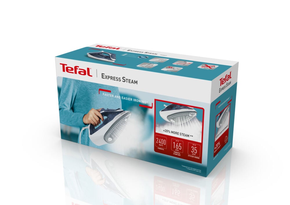 Tefal® Express Steam FV2837E0 tørr- og dampstrykejern