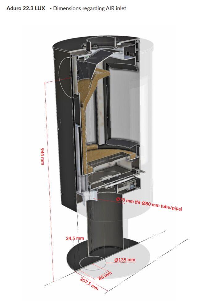 Aduro 22.3 Lux pidestall peisovn