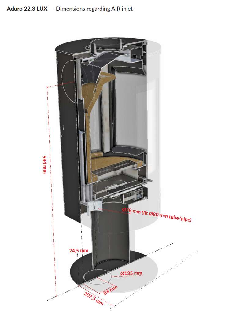 Aduro 22.3 Lux pidestall peisovn