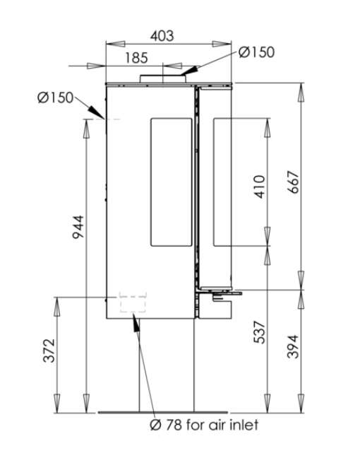 Aduro 22.3 Lux pidestall peisovn
