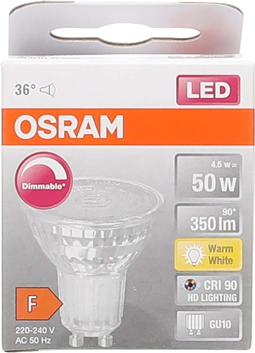 OSRAM LEDSPOT 50 4,5W GU10 DIM