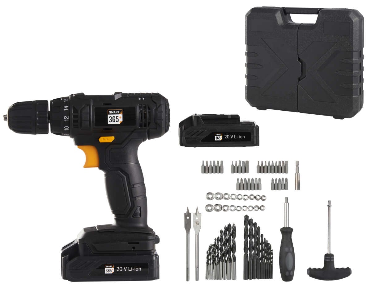 Smart 365* drill m/2 batterier og 79 stk tilbehør
