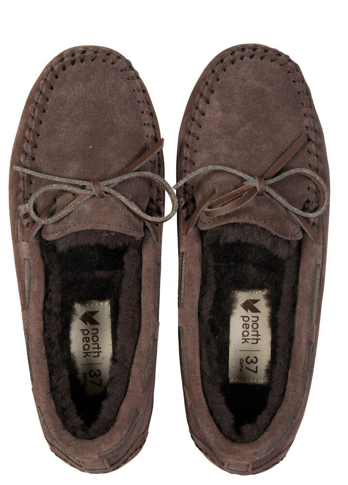 Northpeak skinntøfler dame