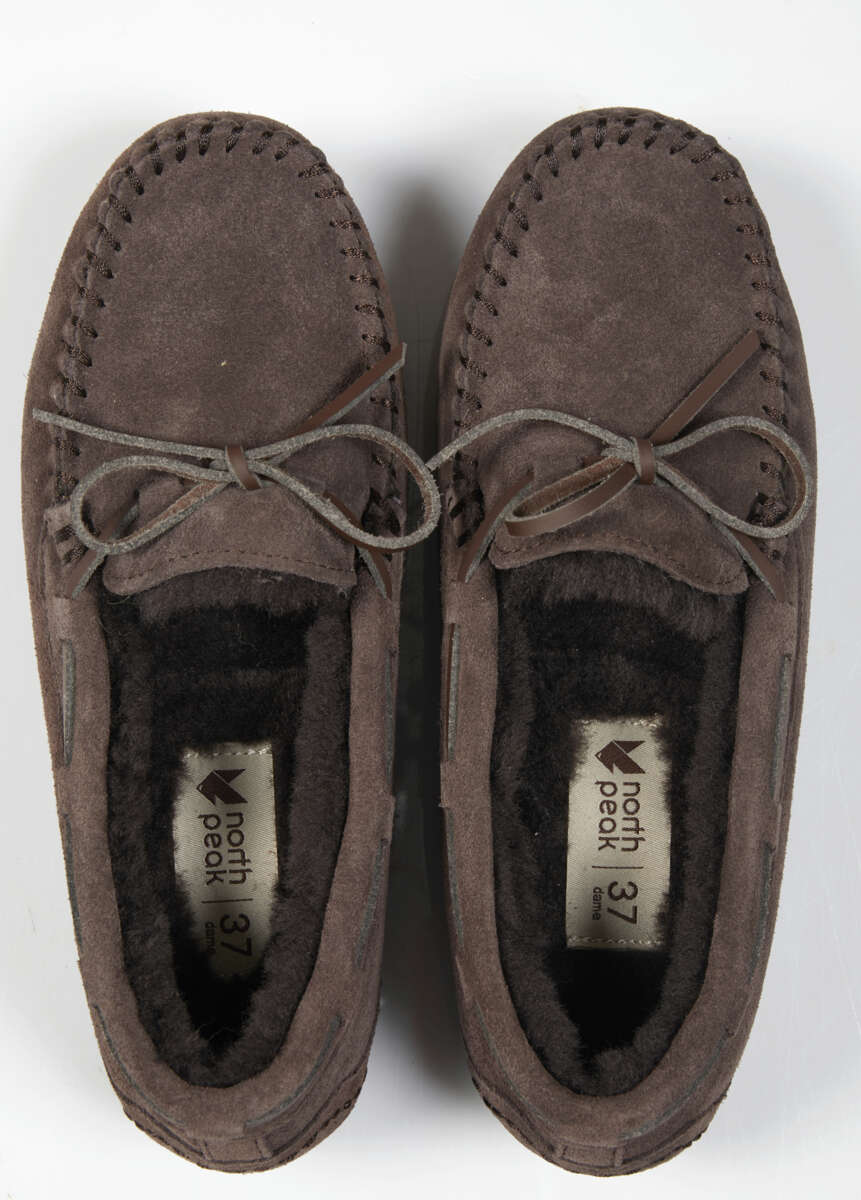 Northpeak skinntøfler dame