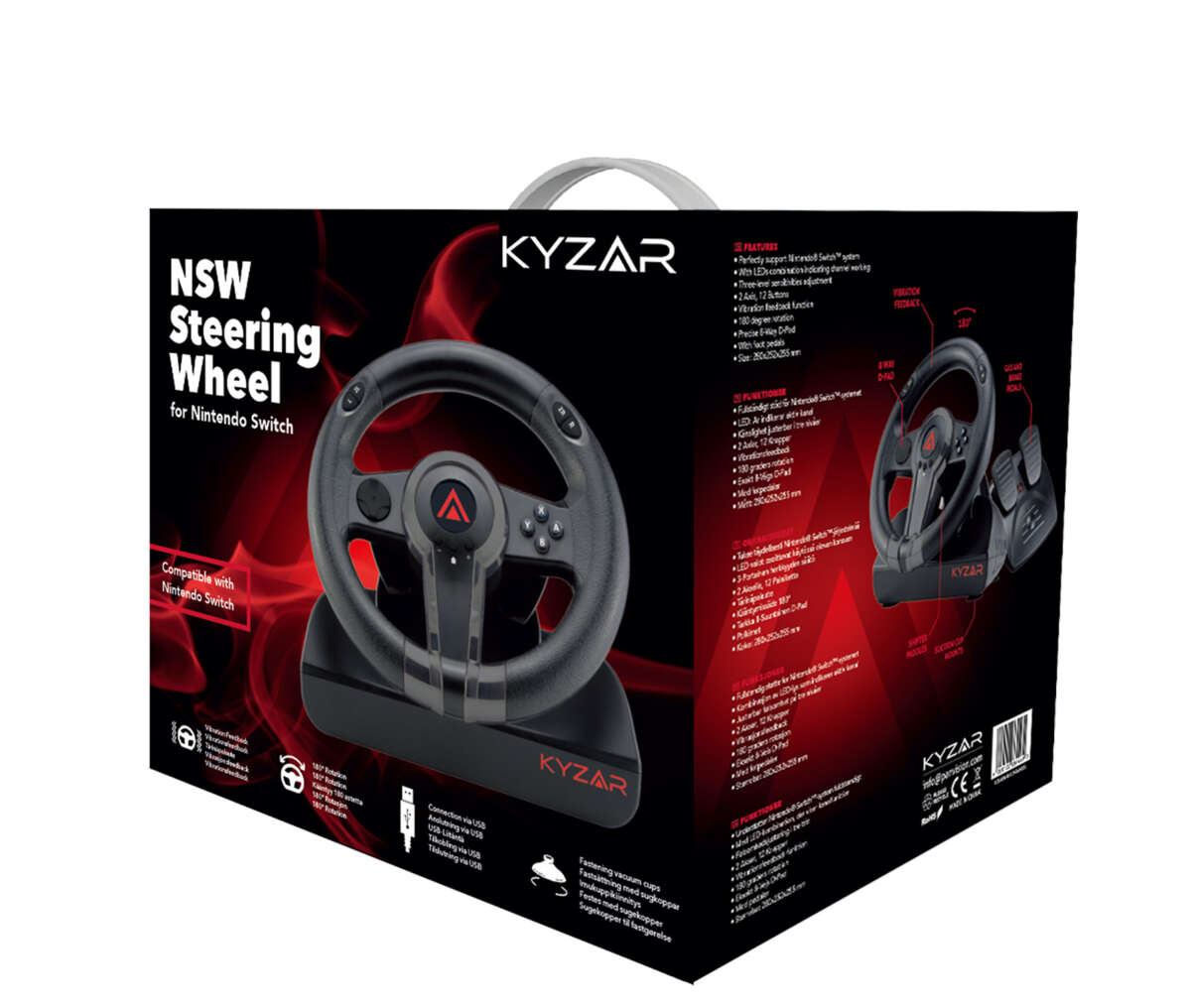 Kyzar Racing Wheel sett for Nintendo Switch™