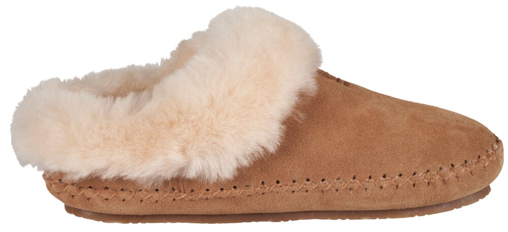 Hudson skinntøfler dame