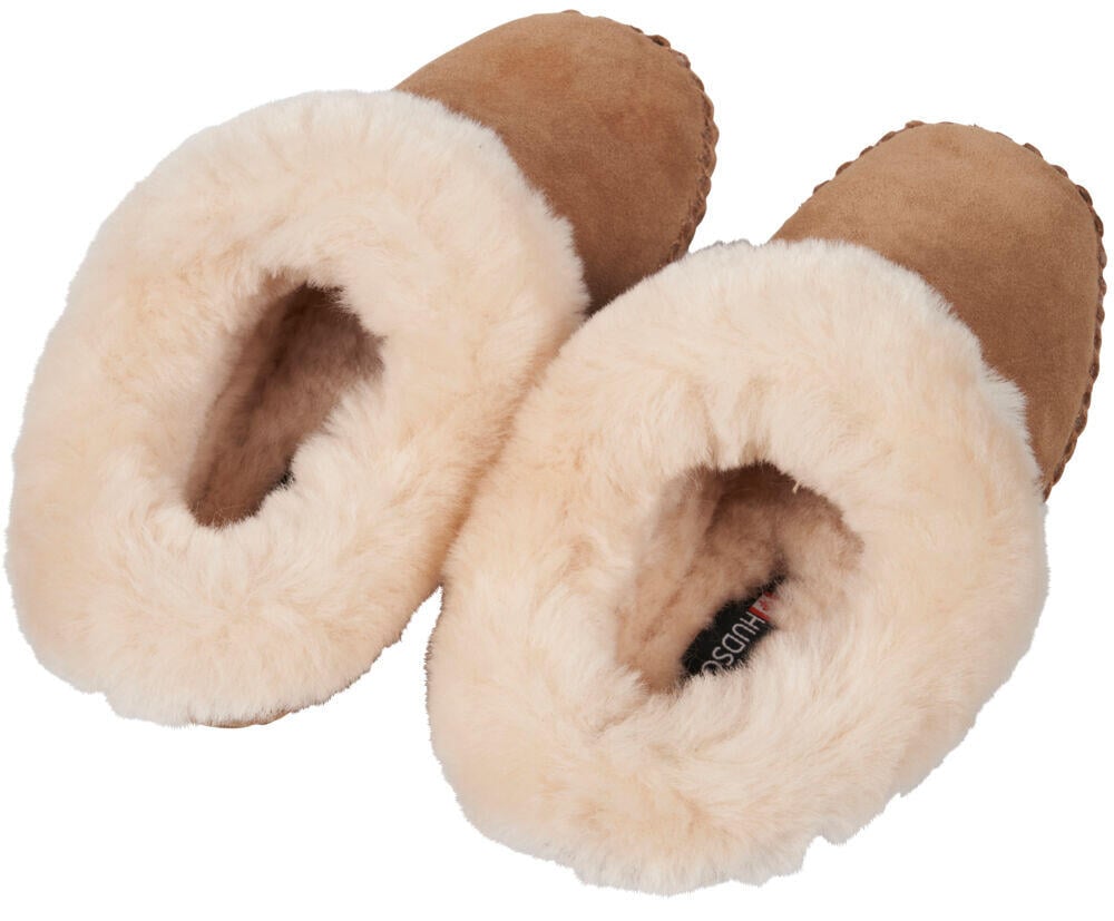 Hudson skinntøfler dame