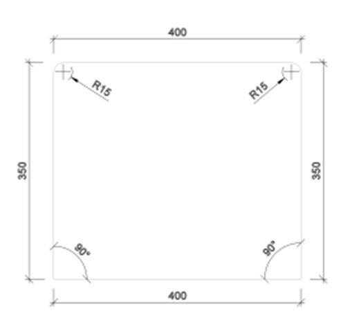VisionLine glassplate gulv i40/s40 sotet