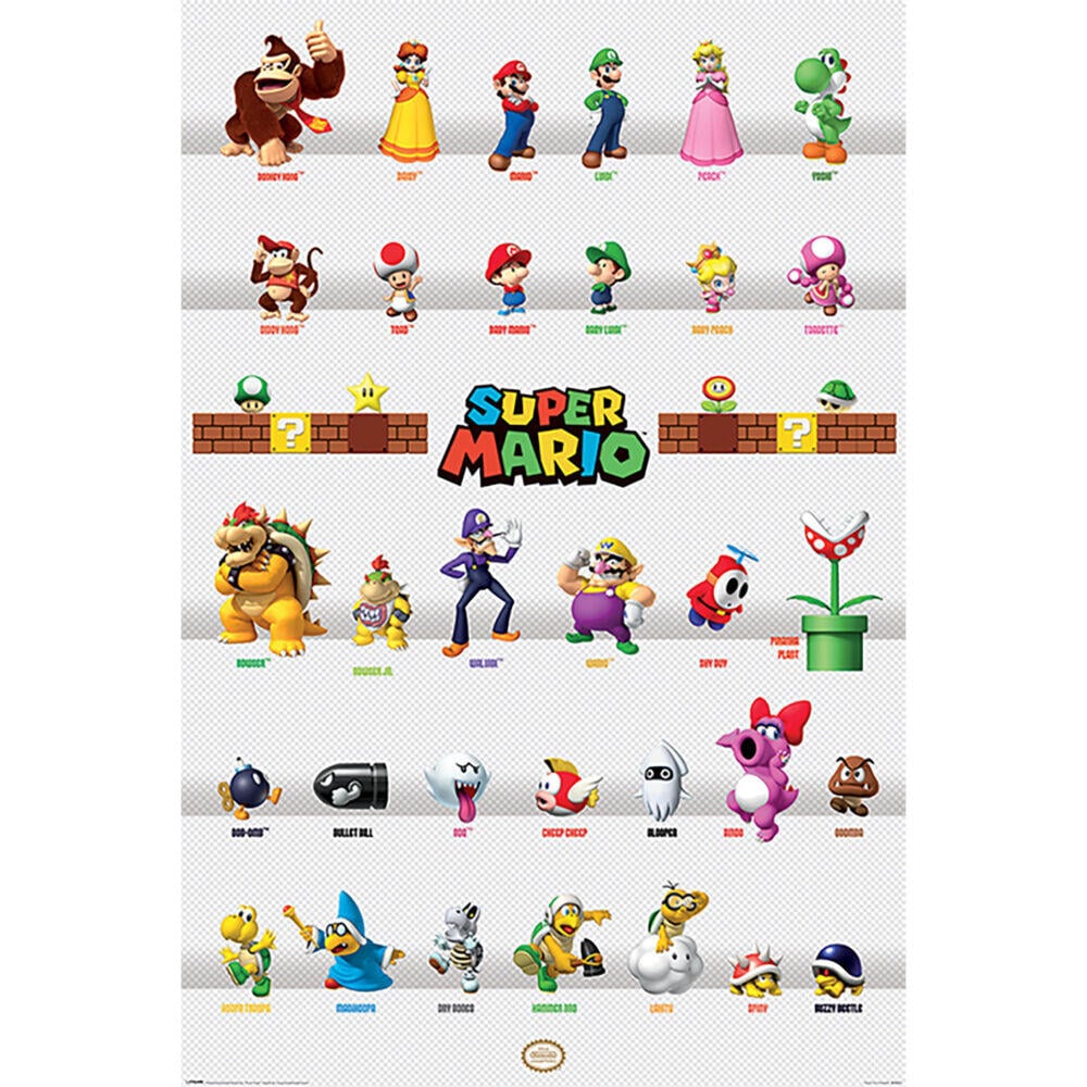 Super Mario Character Parade plakat