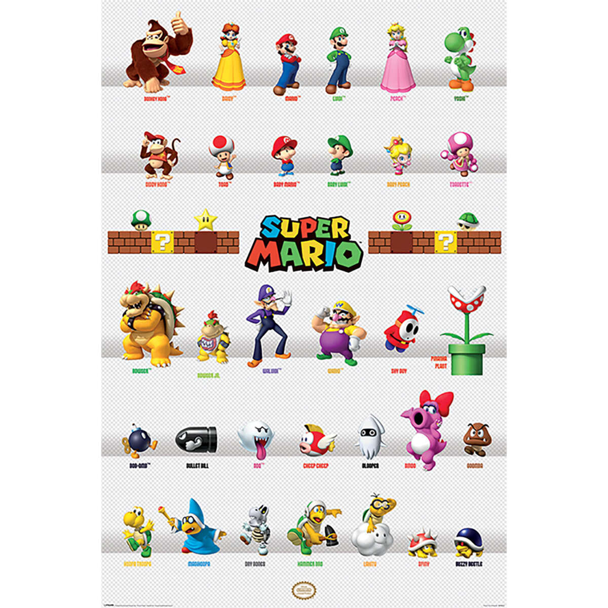 Super Mario Character Parade plakat