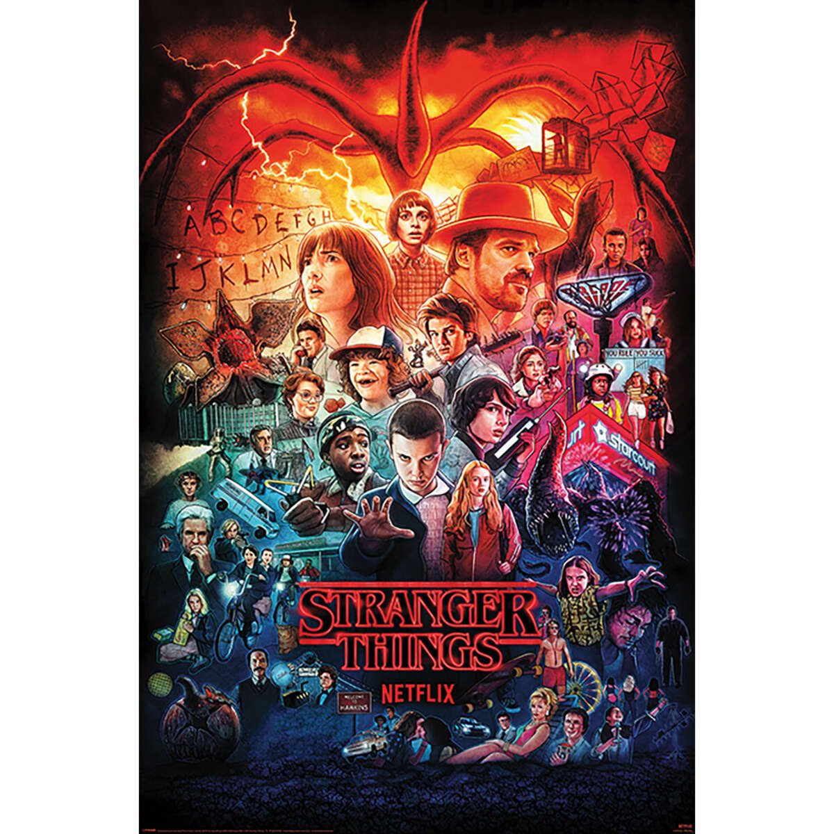 Stranger Things Seasons Montage plakat