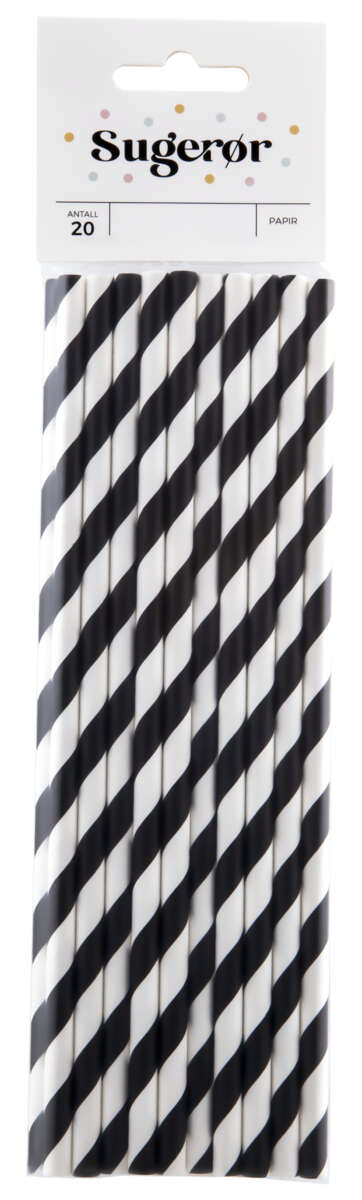 Papirsugerør 20pk