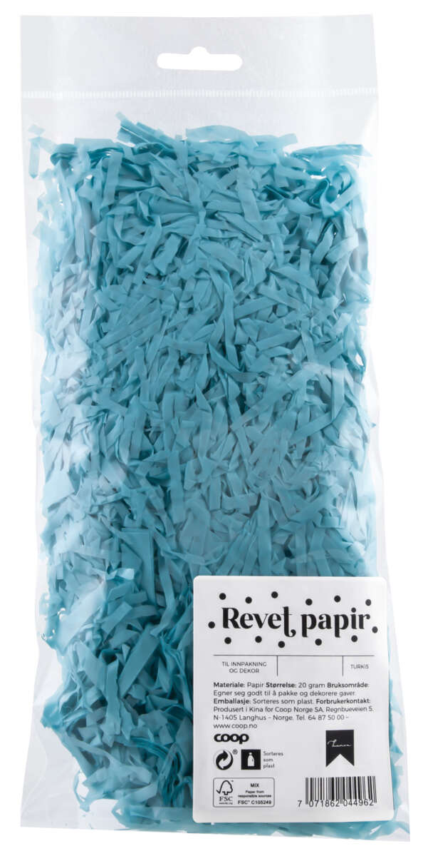 Revet papir turkis