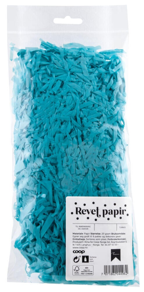 Revet papir turkis