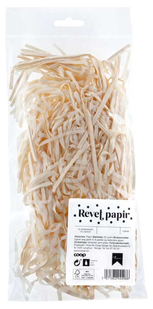 Revet papir krem