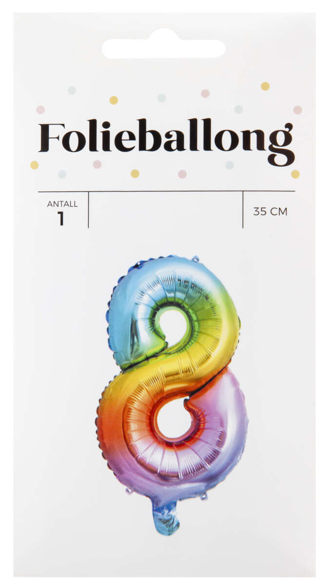 Folieballong Regnbue H: 35 cm