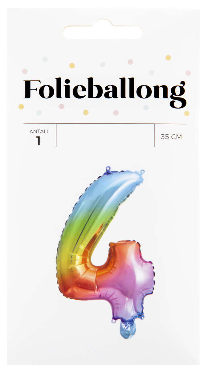 Folieballong Regnbue H: 35 cm