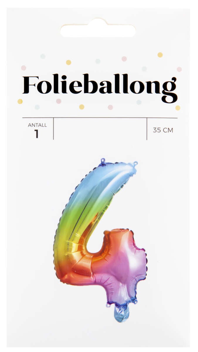 Folieballong Regnbue H: 35 cm