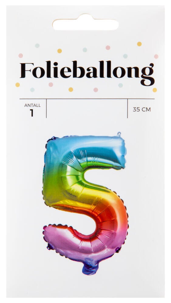 Folieballong Regnbue H: 35 cm