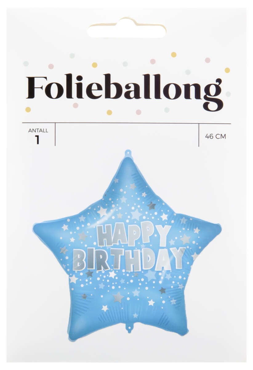 Folieballong Happy Birthday ø: 46 cm
