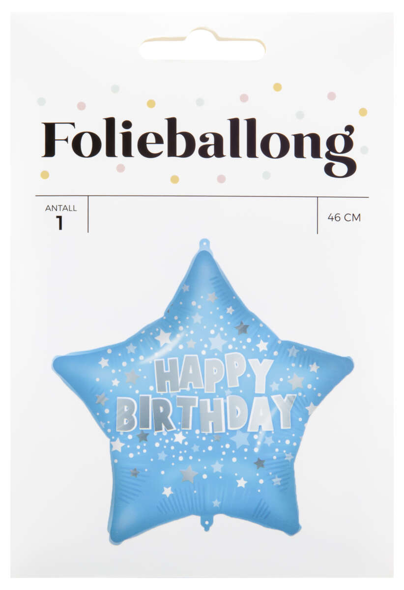 Folieballong Happy Birthday ø: 46 cm