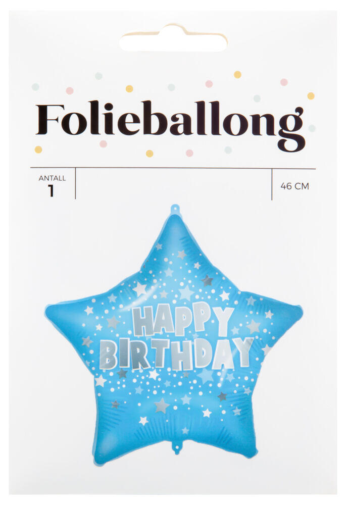 Folieballong Happy Birthday ø: 46 cm
