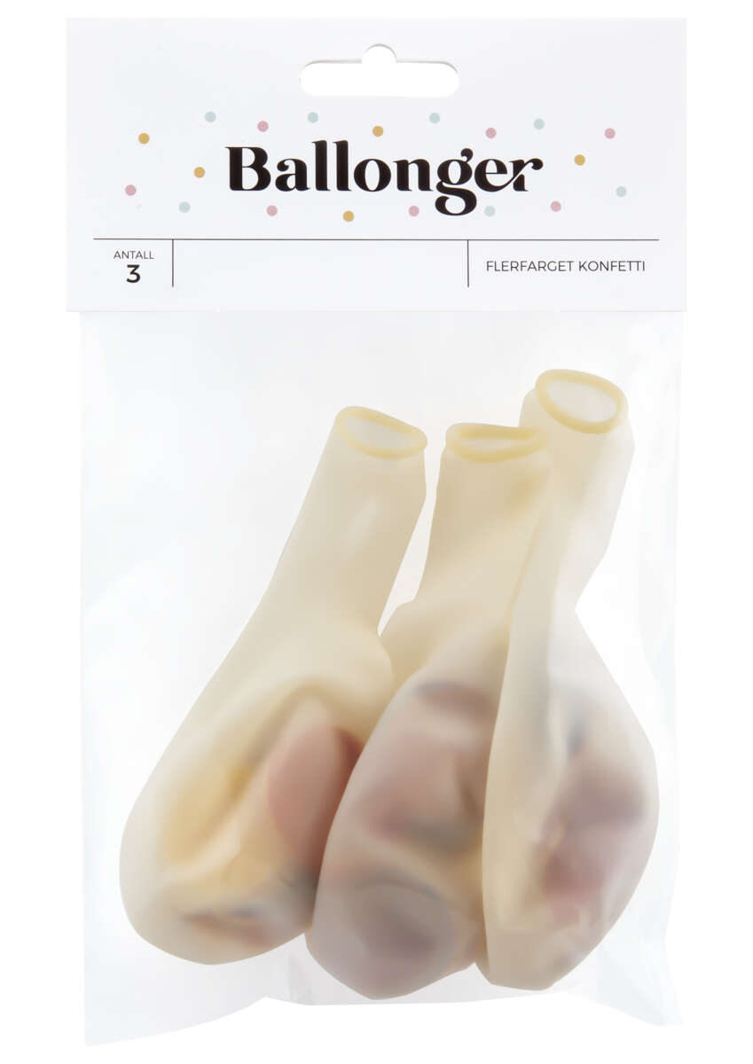 Ballonger Konfetti 3pk