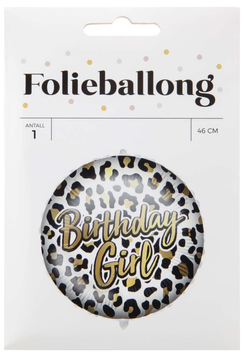 Folieballong Happy Birthday ø: 46 cm