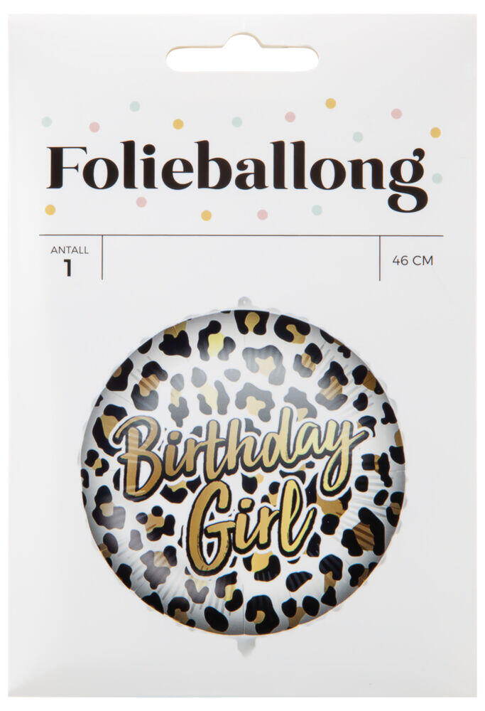 Folieballong Happy Birthday ø: 46 cm