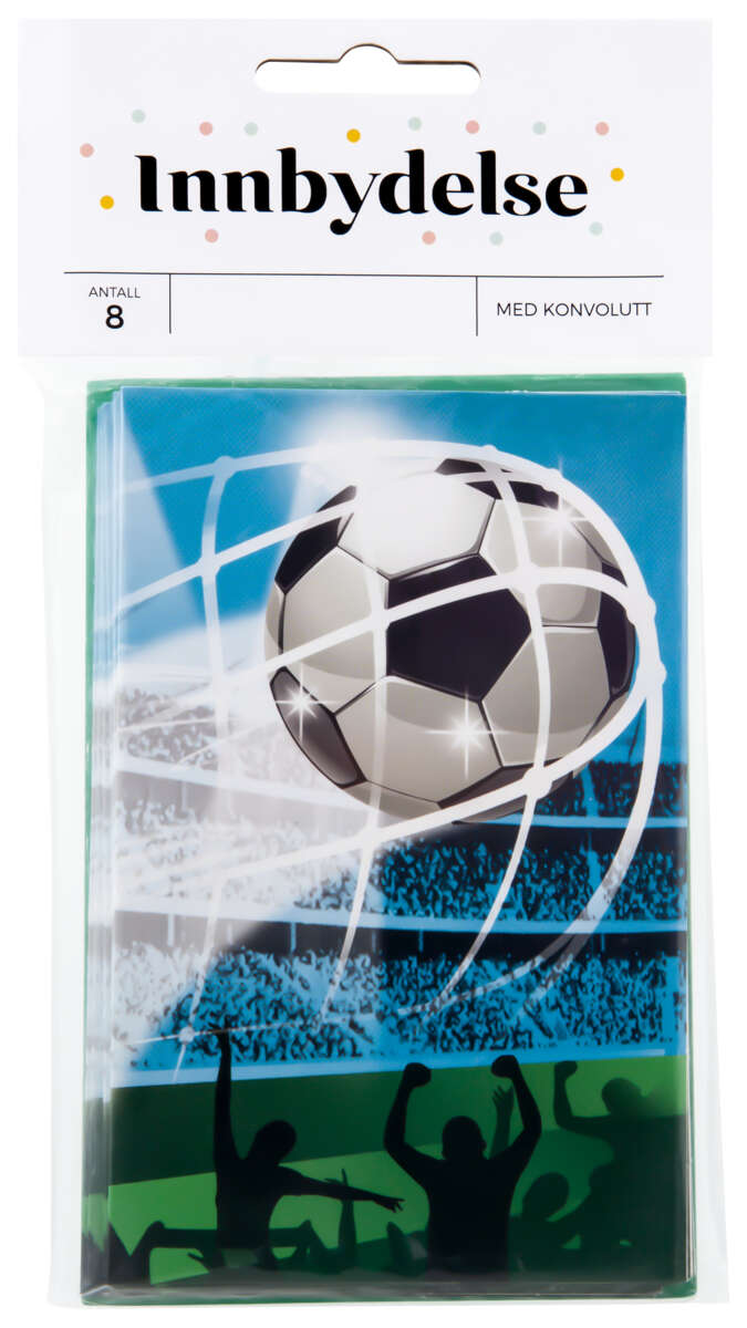 Innbydelseskort Fotball 8pk