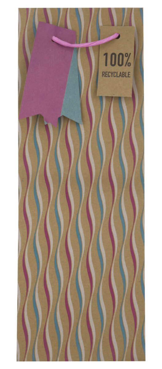 Flaskepose Bølger/pastell