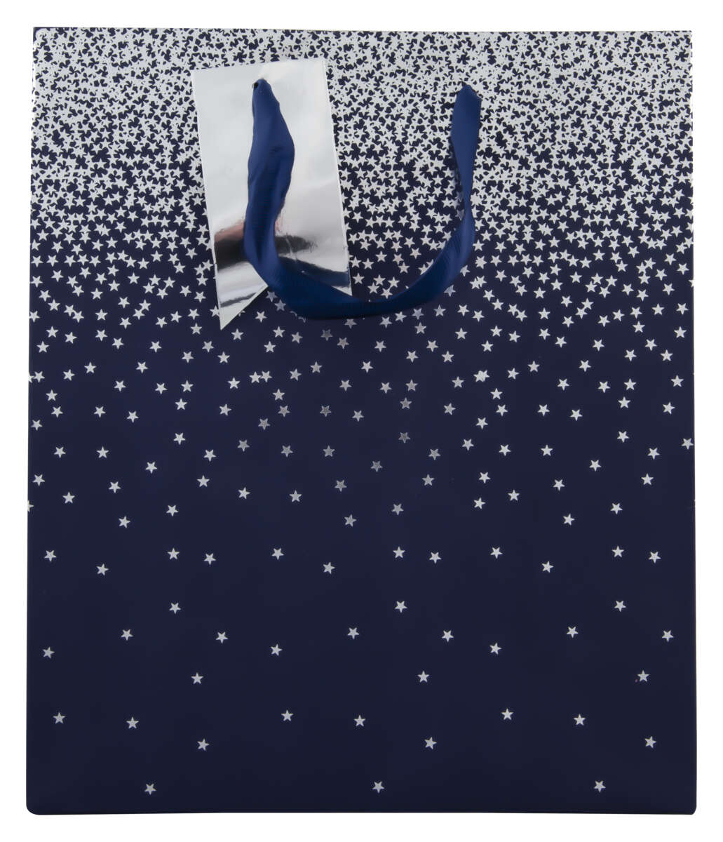 Gavepose medium Blå/sølv