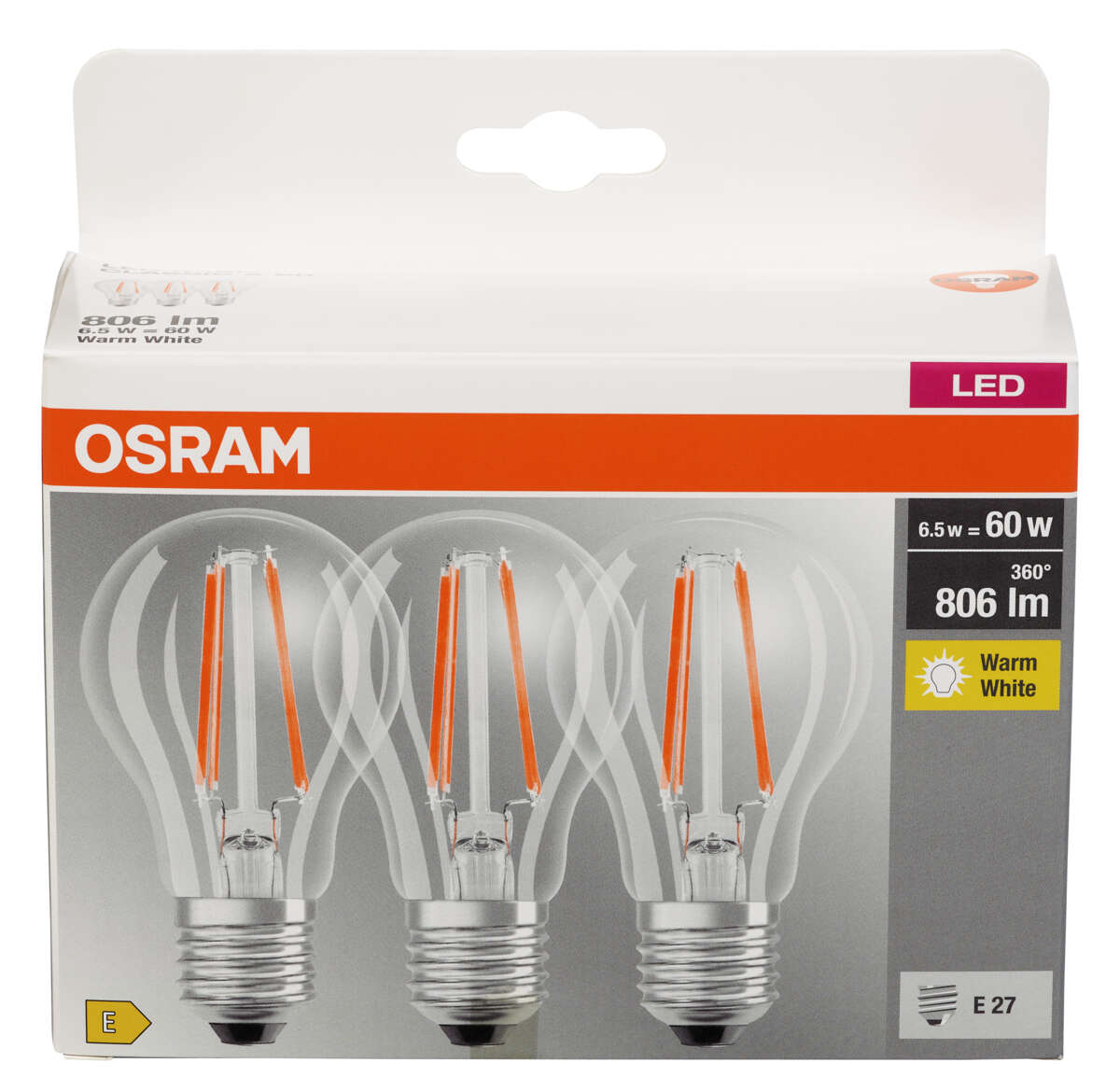 Osram classic pære 3pk
