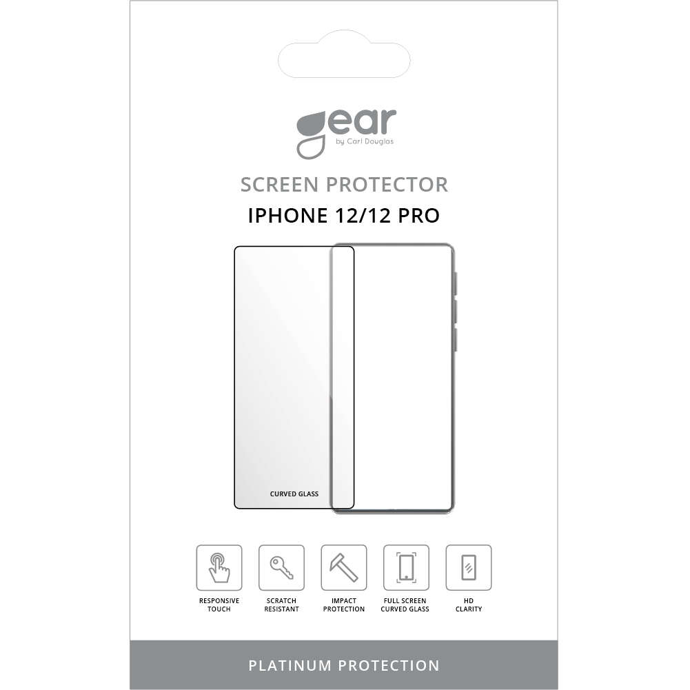 GEAR Tempered Glass 2.5D skjermbeskytter iPhone 12/12 Pro