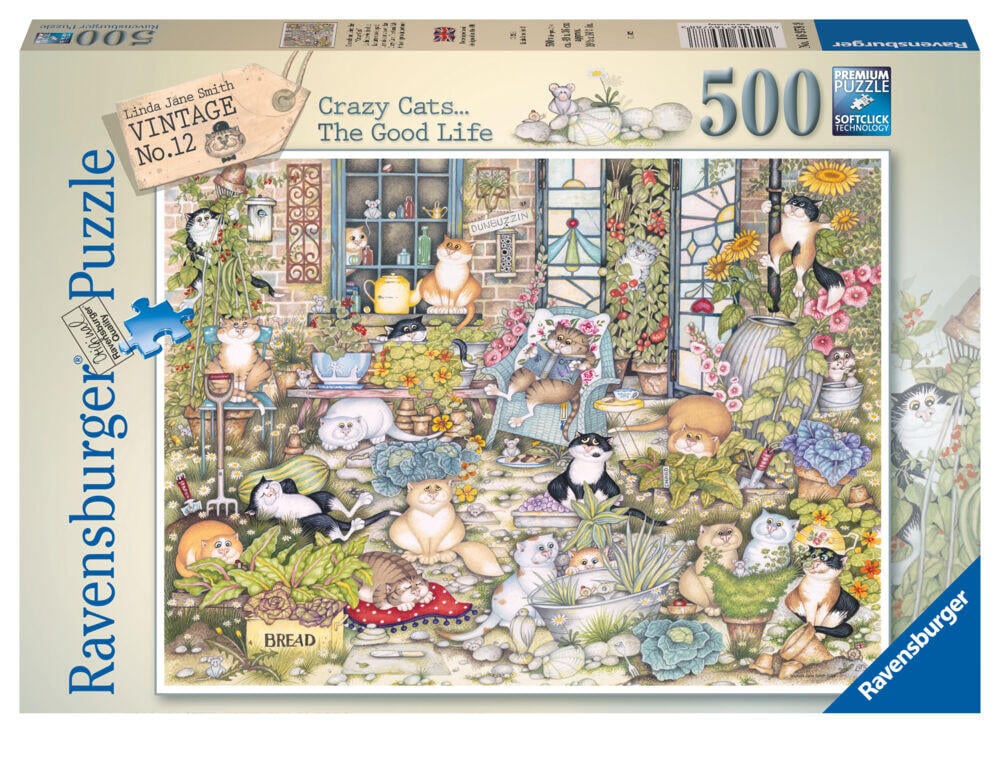 Ravensburger Puzzle Crazy Cats - The Good Life puslespill