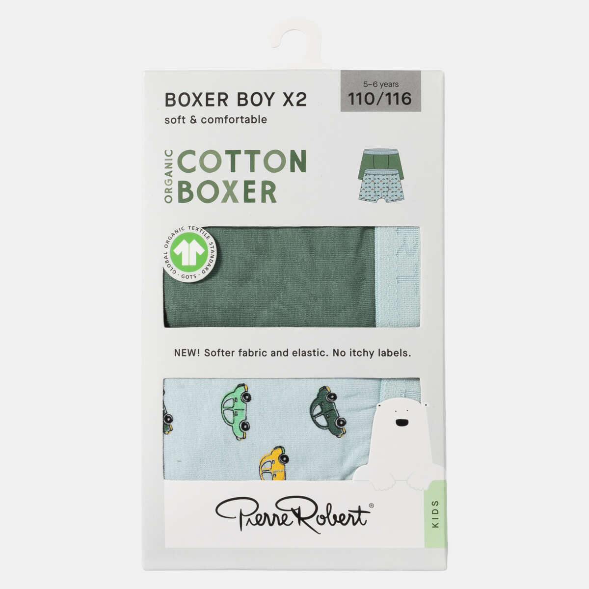 Pierre Robert Cotton Boxer 2-pk barn