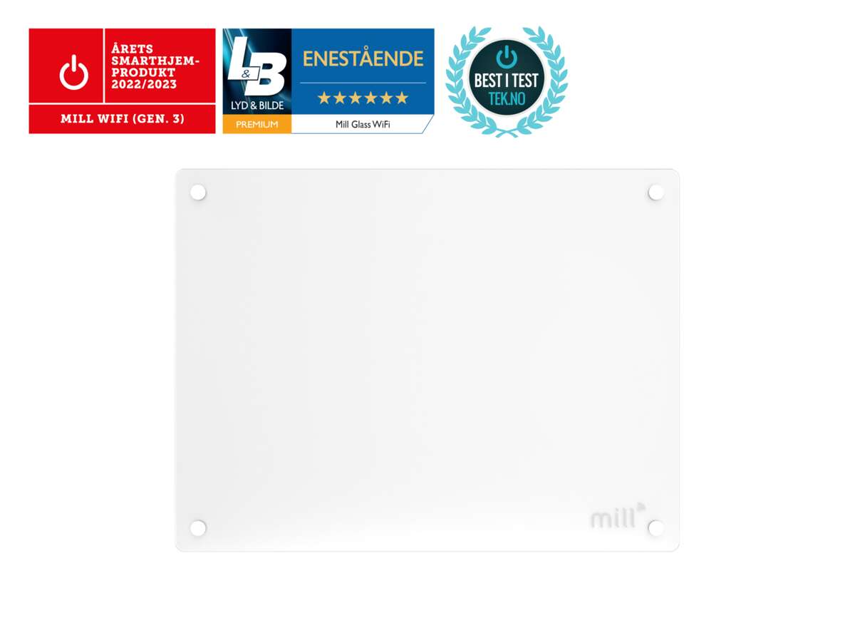 Mill GlassWiFi Gen 3 400W panelovn