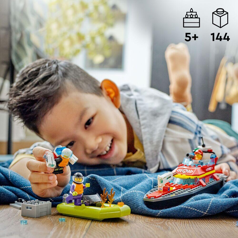 LEGO® City Brannvesenets redningsbåt 60373