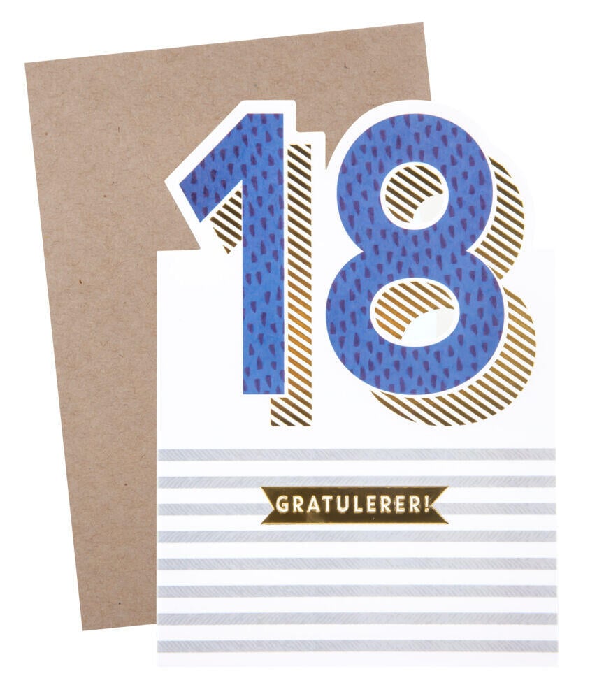 Kort 18 år Gratulerer!