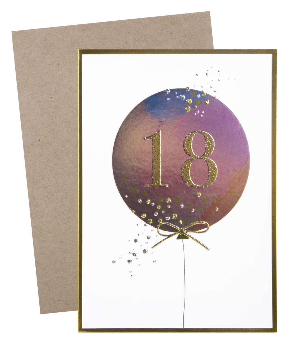 Kort 18 år Ballong
